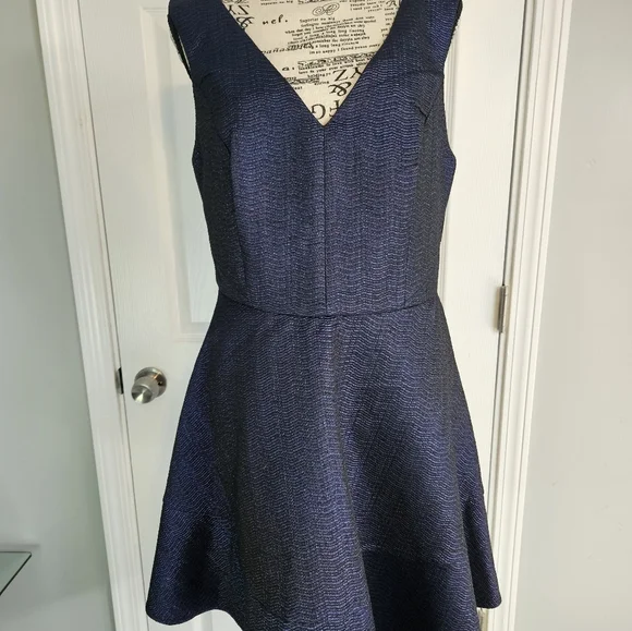 Express | Dresses | Express Dress Textured Material With Lining And Stylish Cut  Out Back Nwt | Poshmark
